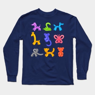 animals colored balloons Long Sleeve T-Shirt